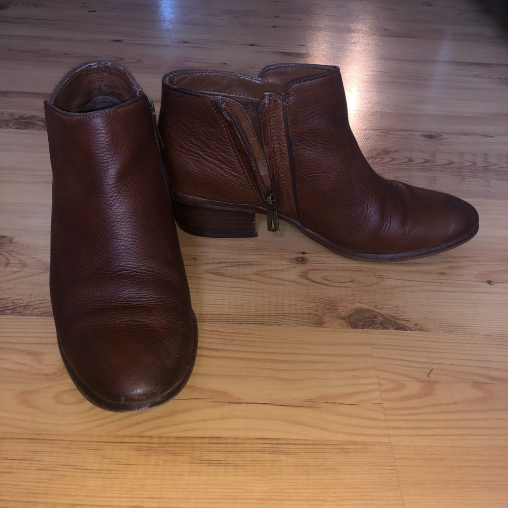 Leather ankle boots